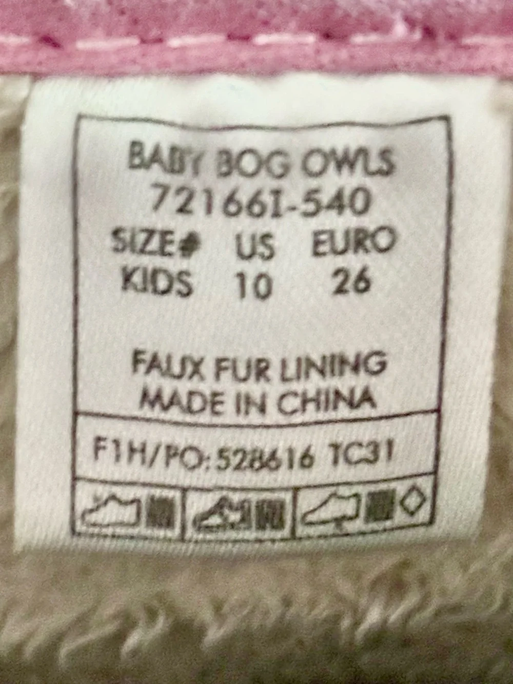 Bogs Baby Bog Owls Toddler Girls Boots Size 10 Faux Fur Lined Winter Booties